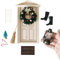 Surakey Wichteltür Weihnachten Set Miniatur Puppenhaus Set Deko dänische Wichtel Tür Nissedor Stiefel Laterne Weihnachtsbaum Dekokranz Holzleiter Wichtelbesen Zuckerstange Verzierungen für Weihnachten