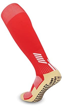 FASECKS Mens Football Socks Non-Slip Knee High Grip Soccer Socks for Team Sport