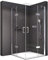 BERNSTEIN® Eckdusche 100 x 100 cm Dusche mit Drehtür an zwei Festfelder NT407 – Duschabtrennung mit Eckeinstieg 8mm ESG Nano Klarglas