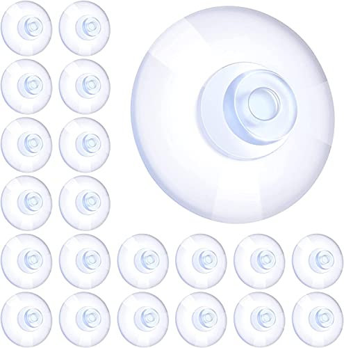 UICCVOKK 20 Piezas Ventosas Transparentes Ventosas para Cristal Ventosas para Cristal con Gancho Mini Ventosas De Plastico Sin Ganchos Ventosa De DiáMetro 20mm Ventosas Redondas De PláStico (30 mm)