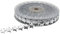 SHTGOI 1 Rollen 15 mm Breite Sternenband 15m Sterne Band Glitzer Polyester Pentagramm Geprägtes Band Verzierung für Urlaub Hochzeit Dekoration Geschenk Kuchen Verpackung Silber