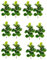 Bdfhjln Lot de 12 feuilles de figuier artificielles - Ficus Lyrata - Vert