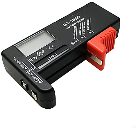 Ervic 1 STÜCK Digitaler Batterietester Batteriekapazitätstester BT168D Tester für AA/AAA/C/D/9V/1,5V Batterie