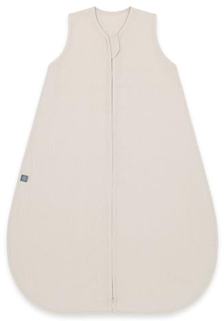 emma & noah Baby Schlafsack 0.5 TOG, Leinen Schlafsack für den Sommer, 100% Leinen, OEKO-TEX Zertifiziert, Atmungsaktiv und Leicht, Strampelsack für Neugeborene (Essential Grau, 90 cm)