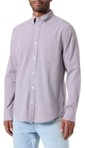 GANT Herren REG POPLIN Micro Gingham Shirt Hemd, PLUMPED RED, XL