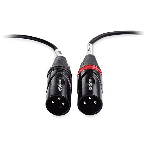 Dual XLR to 1/8 Stereo AUX Cable, Double XLR Male y Splitter Cord to 3.5mm TRS Mini Headphone Jack, OFC Shield no Hum no Buzz, for Studio Monitor Speakers, Laptop, DMX Adapter-3.3feet