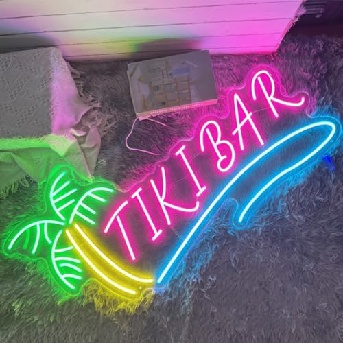LED-Schild, Bar-Neonschilder, Getränke, LED-Leuchten, Tiki-Bar, Wanddekoration, Nachtlampen, Party-Dekoration, Licht, USB-Helligkeit einstellbar