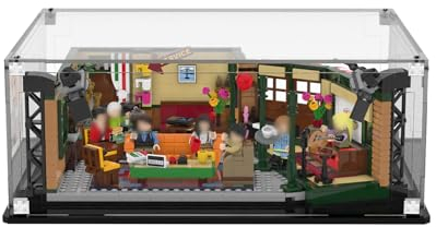 icuanuty Vitrine en acrylique pour Lego Ideas Central Perk 21319, vitrine d'organisation pour Lego modèle 76156/21017/21037/21328/21327/21336/21307/75362, dimensions : 35 x 30 x 15 cm (boîtier