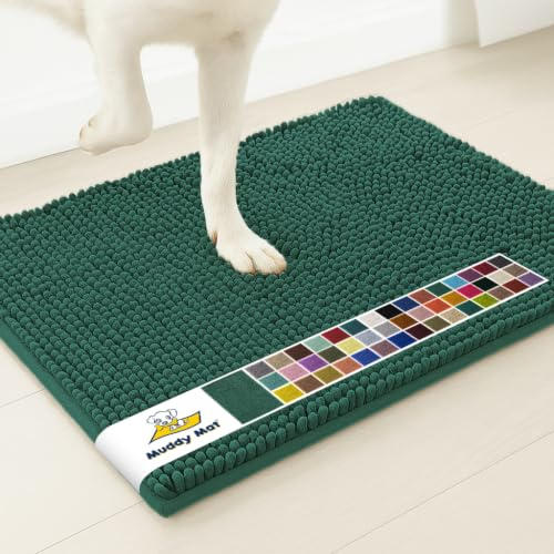 Muddy Mat® in TV gezeigt – Super saugfähiger Mikrofaser-Paillasson für schmutzige Pfoten, rutschfester und maschinenwaschbarer Teppich für Haustiere, schnell trocknender Chenille-Eingangsteppich