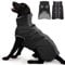IKIPUKO Hundemantel, Winterjacke, Größe XXL, Warmer Schneeanzug mit Reißverschluss, reflektierend, wasserabweisend, für große Hunde, Border Collie, Pit Bull, Schwarz