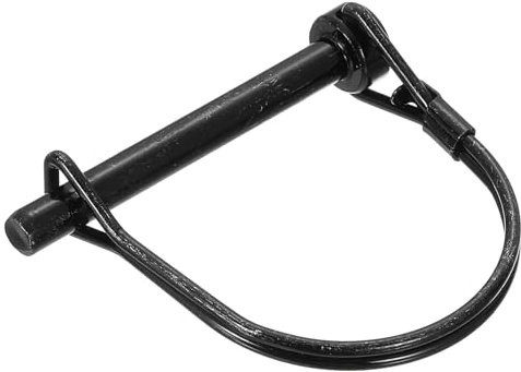 sourcing map 1 perno di collegamento con anello, 6,3 mm x 55 mm, perni di collegamento rotondi per barca, kayak, canoa, rimorchio, trattore, carrello, nero