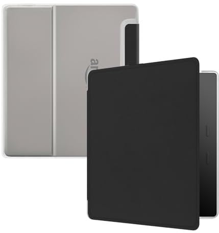 Case for 7 Kindle Oasis (3th Generation-2017 Release), Ultra Clear Soft Flexible Transparent TPU Back Cover with Auto Sleep/Wake for Kindle Oasis (Model NO. S8IN4O), Black