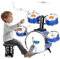 NonKob Kinder Schlagzeug Schlagwerk Drumset, Trommel Kinder Spielzeug Sets 5 Trommelns mit Hocker, Musikinstrumente Kinder ab 3 Jahre, Lernspielzeug Geschenk für Kinder ab 3 4 5 6 Jahre