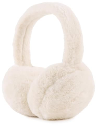 XIAOHAWANG Hiver Cache Oreille Pour Fille Garçon Chaud Peluché Cache-Oreille Pliable Enfant(Beige)
