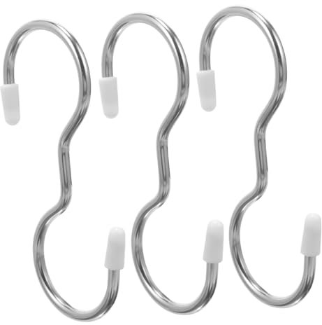 ANDRESLAD 3pcs Sturdy s Shape Door Hanger Hooks for Bathrooms Kitchens and Closets