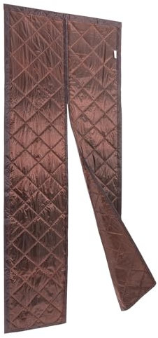 Rideau de porte magnétique avec protection thermique imperméable et coupe-vent, occultant, avec isolation phonique, pour porte de balcon, 0,85 x 2,05 m, café