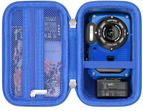 RAIALL Camera Case for Kodak PIXPRO WPZ2 Rugged Waterproof Shockproof Dustproof Digital Camera, Underwater Photography Camera Travel Bag, Extra Mesh Pocket Fits USB Cable, Adapter and SD Cards, Blue