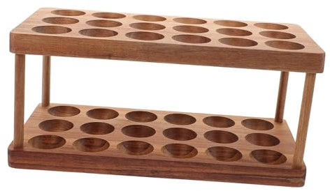 SHOWERORO Portauova Di Pasqua Da Banco in Legno Supporto Per Uova Di Pasqua Da Cucina Portauova A Doppio Per Uova