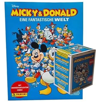 Panini Micky & Donald Stickerserie Eine Fantastische Welt - 1x Stickeralbum + 1x Display je 36x Stickertüten