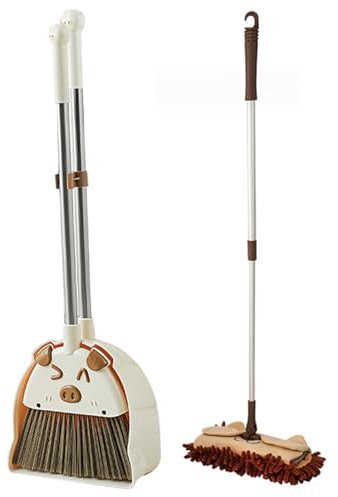 Veesper Mop e Scopa per Bambini per Bambini Piccoli, Scopa e Set di Pulizia, Set di Pulizia del Bambino Grade