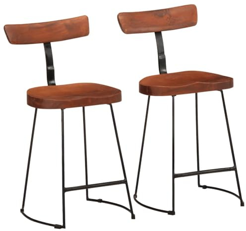 vidaXL Bar Stools 2 pcs 49x43x79 cm Solid Wood Mango