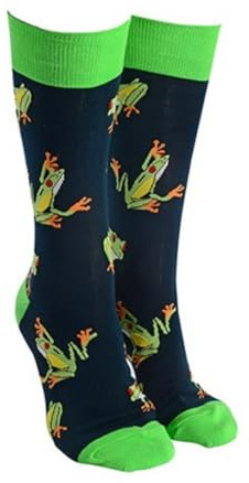 FROG design unisex socks suitable Men or Women, One Size, great stocking filler Reptile lover gift