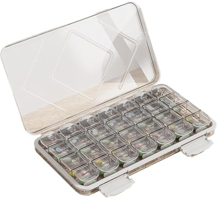 MWZBTG Tablet Storage Box, Medizin -Tablet -Spender,Reisepillenspender Tablet Halter | Tragbares luftdichtes Medizinfall für die Verwendung von Eigenheimen