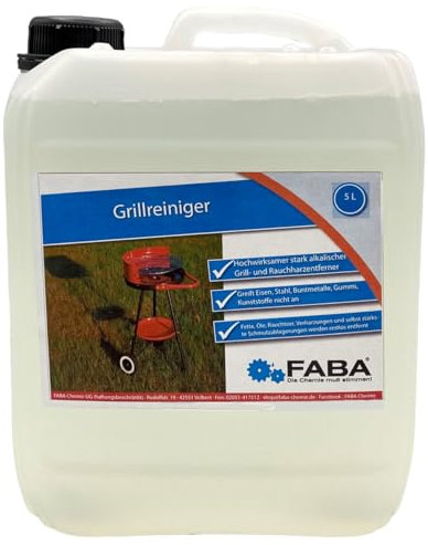FABA Backofenreiniger Konzentrat 5 L, sehr stark, Fettlöser, Grillreiniger