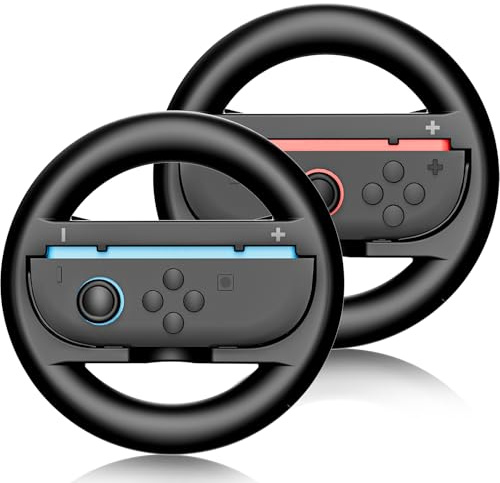 Steering Wheels for Nintendo Switch 2 (2025) Mario Kart World & 8 Deluxe Racing Games, 2 Pack Racing Game Wheels for NS2 Multiplayer Mode Family Game Night, Switch 2 Accessories for Motion Racing Game