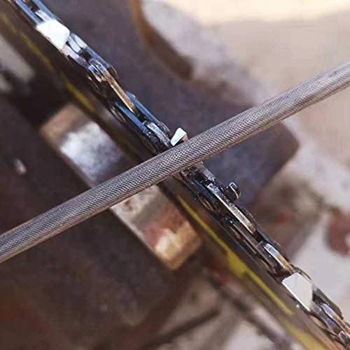 Tronçonneuse en Acier à Roulement, 12 Pièces Limes Rondes pour Scie à Chaîne à Bois Limes de Scie à Chaîne 4Mm 5 32 Pouces Accessoires Portables Outils 4Mm 32 Pouces 12 Pièces