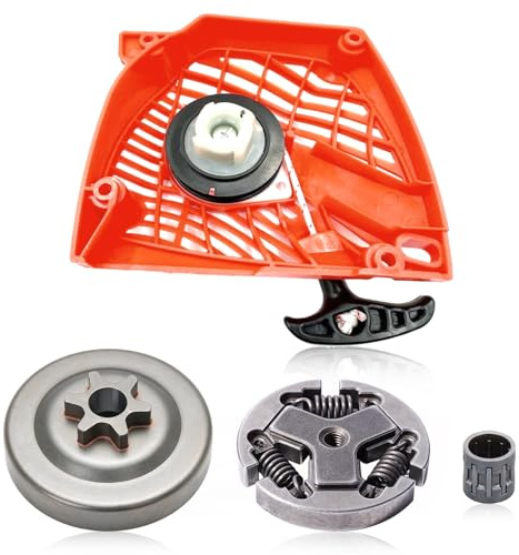 ADEFOL Lanceur de Démarrage avec Pignon,Embrayage,Roulement de Pignon pour CS-370ES, CS420ES, Lanceur à Rebond pour tronçonneuse Echo Shindaiwa A051000982 A051000980