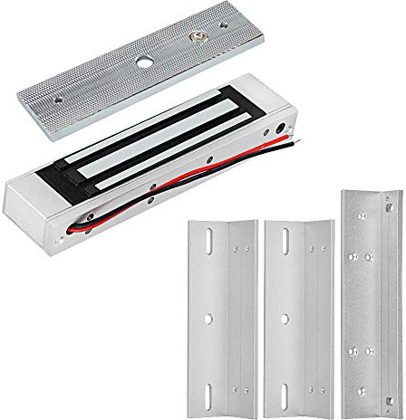 AccessShield Electronic Magnetic Door Lock Security Kit, 180KG/350lbs Capacity, With ZL Bracket, for Inward-opening Wood and Metal Doors