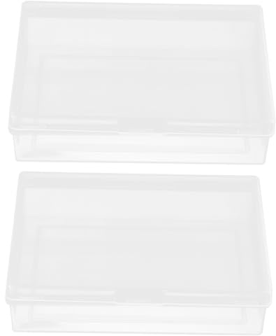 FRCOLOR 2 Stück Transparente Spielkartenbox Stapelbare Kartenbox aus Robustem Praktischer Kartenhalter für Kartenspiele Kompakte Aufbewahrung für Rommé und Sammelkarten