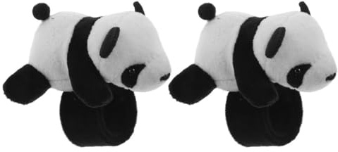 Panda Fahrradlenker Dekoration Plüsch Metall für Rennräder | Adorable Deko mit Kreativem Stil, Passend für Mountainbike und Rennrad, Leicht zu Montieren, 2 Stück