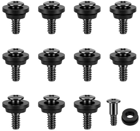 3.5 Inch Hard Drive Screws with Rubber Washer Kit, Screws for Shock Absorption, HDD Mounting Screws for PC Case Accessories, Vibration Dampening SSD Screw for Hard Drive, 12pcs