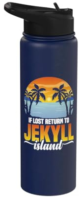 Vacation Travelling Georgia Vacation Sassy Jekyll Island Stainless Steel Insulated Water Bottle