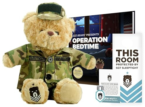 ZZZ Bears SGT Sleeptight Army Teddy Bear with Storybook & Sleep System