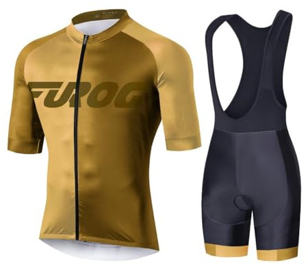 UGLY FROG 2024-2025 Herren Radtrikot Set Fahrrad Kurzarm Set Schnelltrocknend Atmungsaktives Shirt + 20D Cushion Shorts Gepolsterte Hose