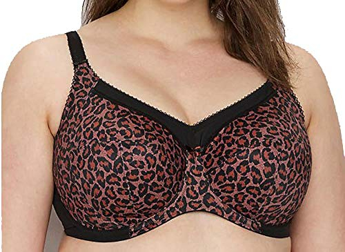 Goddess Women's Kayla Underwire Full Cup Bra Coverage, Dark Leopard, 38K