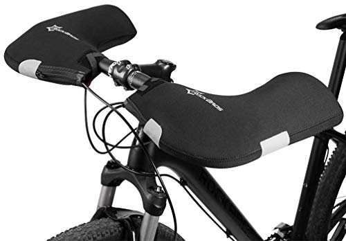 ROCKBROS Lenker Handschuhe Winter Thermo Winddicht Lenkerstulpen für Fahrrad MTB E-Bike Roller Scooter Gefüttert Wasserabweisend Reflektierend