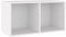 vidaXL Vinyl Aufbewahrungsbox mit 2 Fächern Box Aufbewahrung Kasten LP Schallplatten Sammlung Regal Transportbox Weiß 71x34x36cm Holzwerkstoff