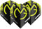 WINMAU MvG Michael Van Gerwen Mega Standard Grün und Schwarz Dart Flights - 1 Sätze pro Packung (3 Flights insgesamt)