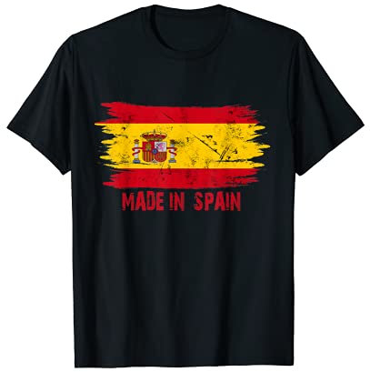 Hecho España Bandera España Orgullosa en Español Camiseta