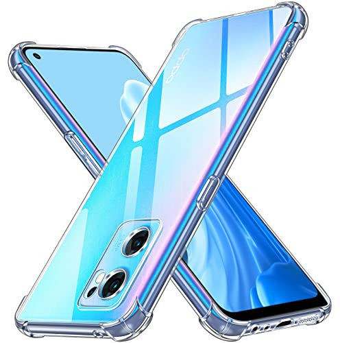 ivoler Coque pour Oppo Find X5 Lite, Ultra Transparent Étui de Protection en Silicone Antichoc avec Coins Renforcés, Clair Mince Souple TPU Bumper Housse