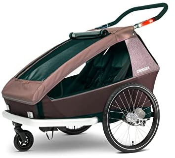Croozer Unisex – Erwachsene Kid Vaaya 2Blossom red Fahrradanhänger Für Kinder, Rot, Einheitsgröße für alle