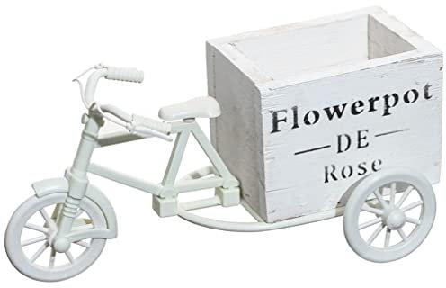 Milisten Puesto De Bicicletas Puesto De Carro De Flores Carrito De Flores Titular De La Maceta De Bicicleta Carro De Plantas Al Aire Jardinera Rústica Metal Plastico Cuenco Suculento