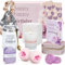 Amorxiao Geburtstagsgeschenk für Frauen - Weinbecher & Bad Geschenkset für Ihre Frau, Mutter, Freundin, Großmutter, Schwester, Arbeitskollegin