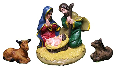 Weihnachtskrippe Figuren Baby Heilige Familie Jesus Maria Josef Harz Statuen für Zuhause Urlaub Weihnachtsdekoration