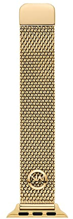 Michael Kors Armband kompatibel mit Apple Watch, 38/40/41 mm:42/44/45/49 mm20 mm Gold Edelstahl Mesh, MKS8052E