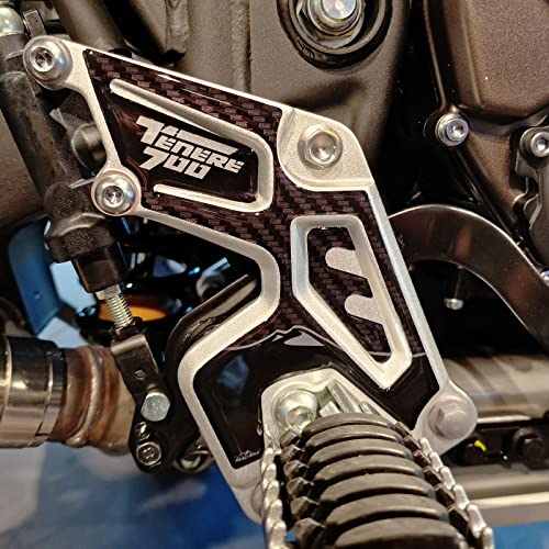 Resin Bike Aufkleber für Motorrad Kompatibel mit Yamaha Tenere 700 2023 2022. Einstiegsleistenschutz vor Stößen und Kratzern. Paar 3D-Harzklebstoff - Stickers - Made in Italy